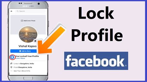 " Select "Lock Profile" . . How to lock facebook profile in chrome